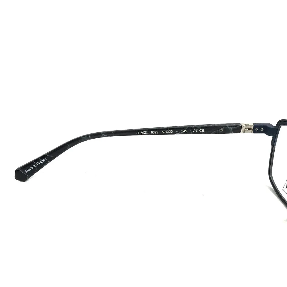 J. F. Rey Eyeglasses Frames JF3031 0022 Matte Black Blue White 52-20-145